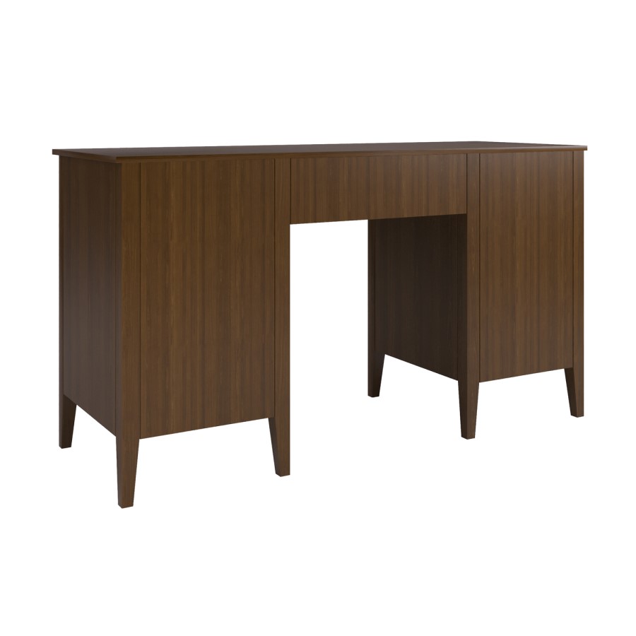 Walnut Office Desk with Drawers - Delilah 