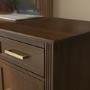 Walnut Office Desk with Drawers - Delilah 