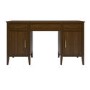 Walnut Office Desk with Drawers - Delilah 