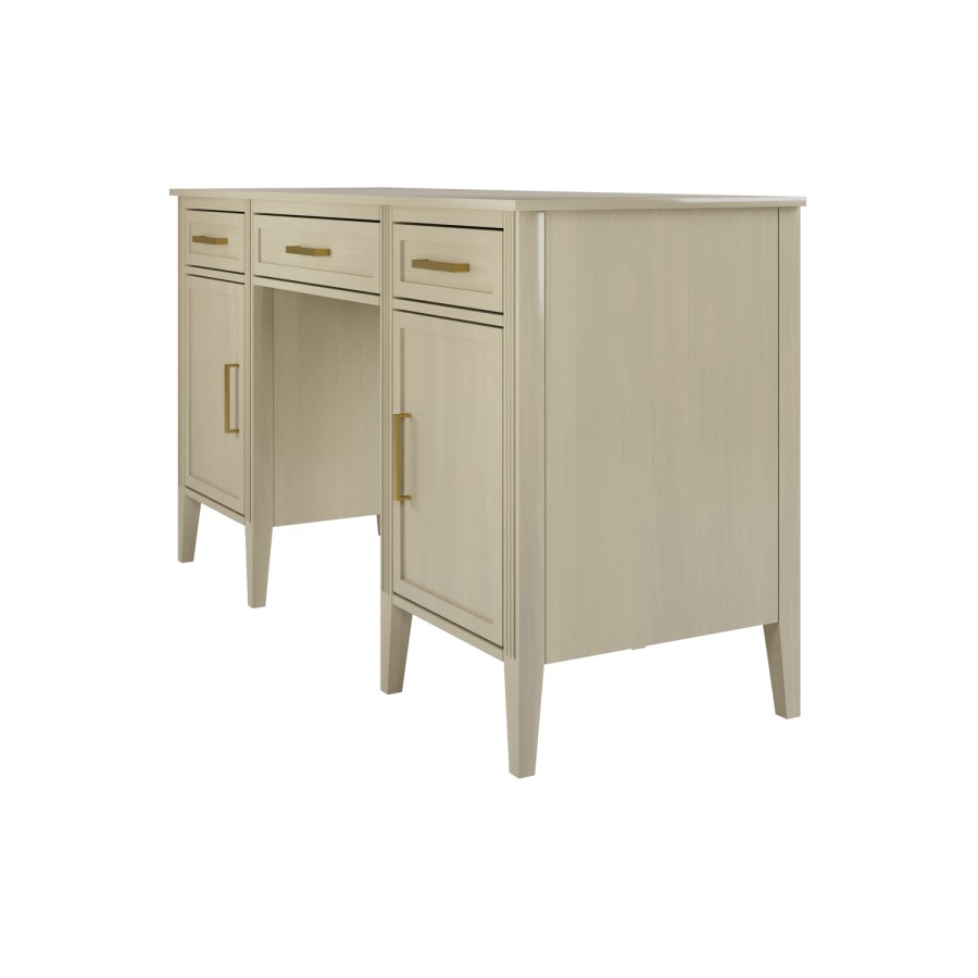 Light Wood Office Desk with Drawers - Delilah 