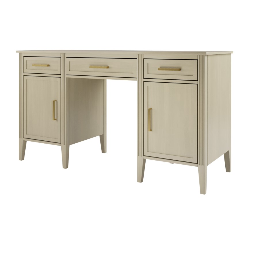 Light Wood Office Desk with Drawers - Delilah 