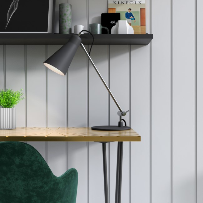 Black Adjustable Desk Lamp - Grantley
