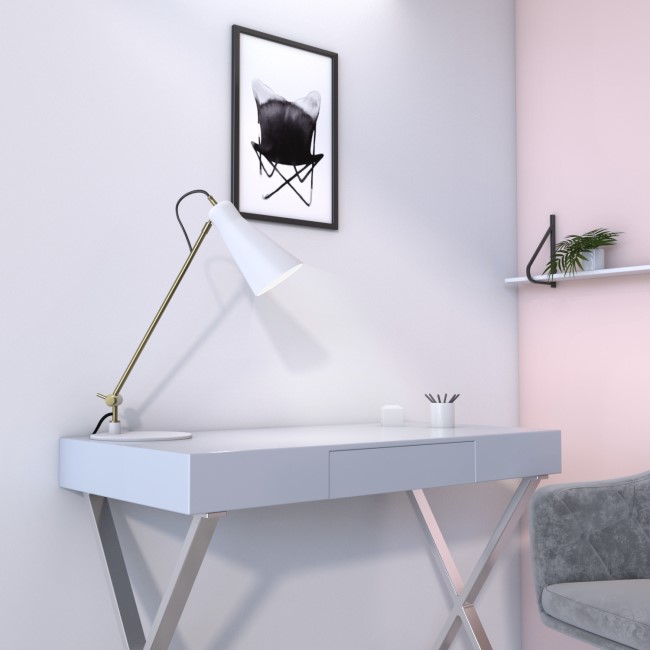White Adjustable Desk Lamp - Grantley