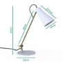 White Adjustable Desk Lamp - Grantley