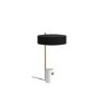 GRADE A2 - Table Lamp with Marble & Brass Base and Black Shade - Newby