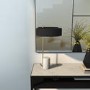 GRADE A2 - Table Lamp with Marble & Brass Base and Black Shade - Newby