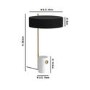 GRADE A2 - Table Lamp with Marble & Brass Base and Black Shade - Newby