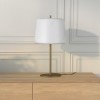 Frosted Glass &amp; Dark Gold Table Lamp - Melsonby