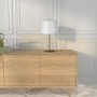 Frosted Glass & Dark Gold Table Lamp - Melsonby