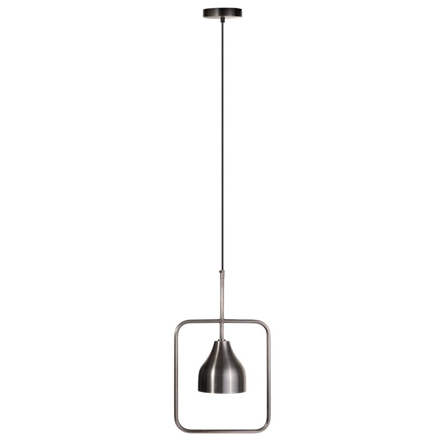 Silver Square Hoop Pendant Light - Alma