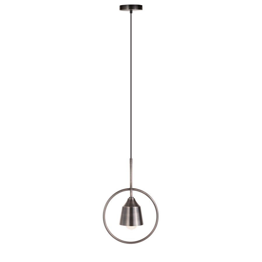 GRADE A1 - Silver Hoop Pendant Light - Alma