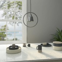GRADE A1 - Silver Hoop Pendant Light - Alma