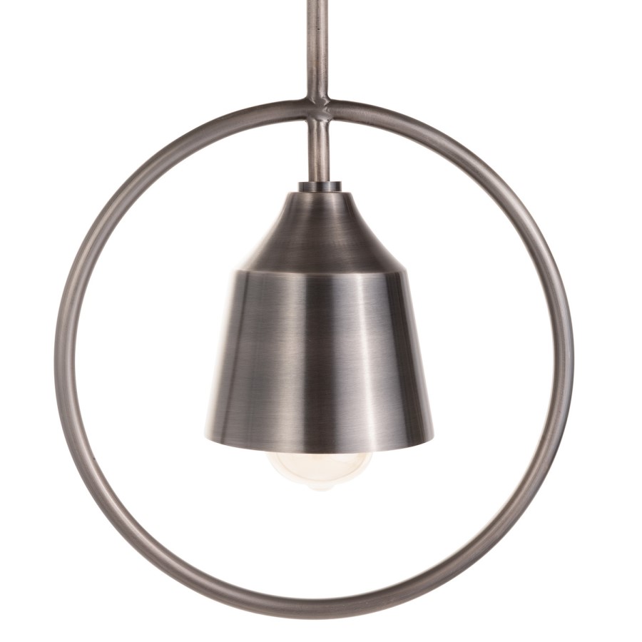 GRADE A1 - Silver Hoop Pendant Light - Alma
