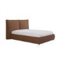 Burnt Orange Chenille Double Ottoman Bed with Pillow Headboard - Dune