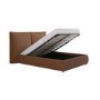 Burnt Orange Chenille Double Ottoman Bed with Pillow Headboard - Dune