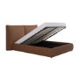 Burnt Orange Chenille King Size Ottoman Bed with Pillow Headboard - Dune