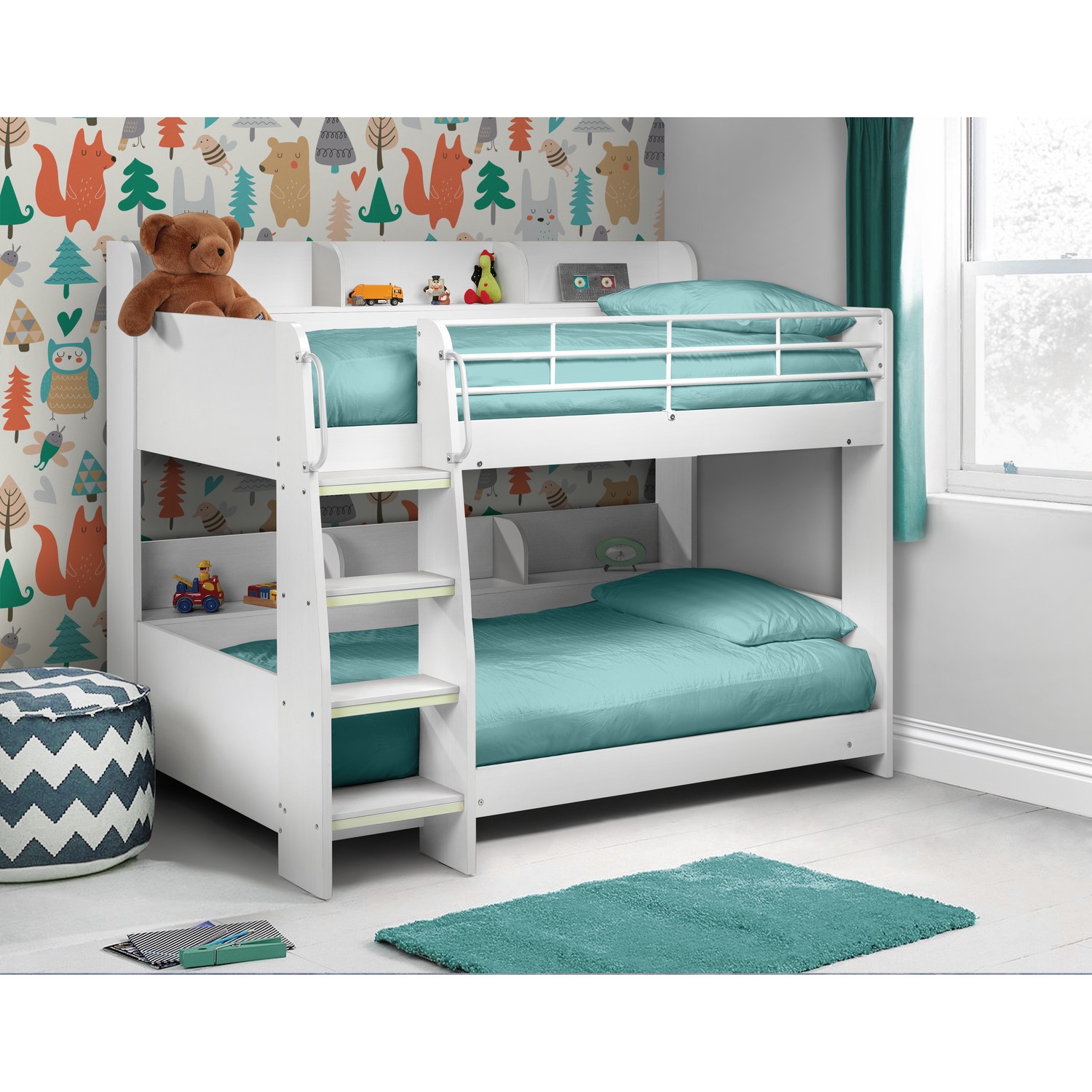 Julian Bowen Domino Kids White Bunk Bed, Childrens Bunk Beds That Separate