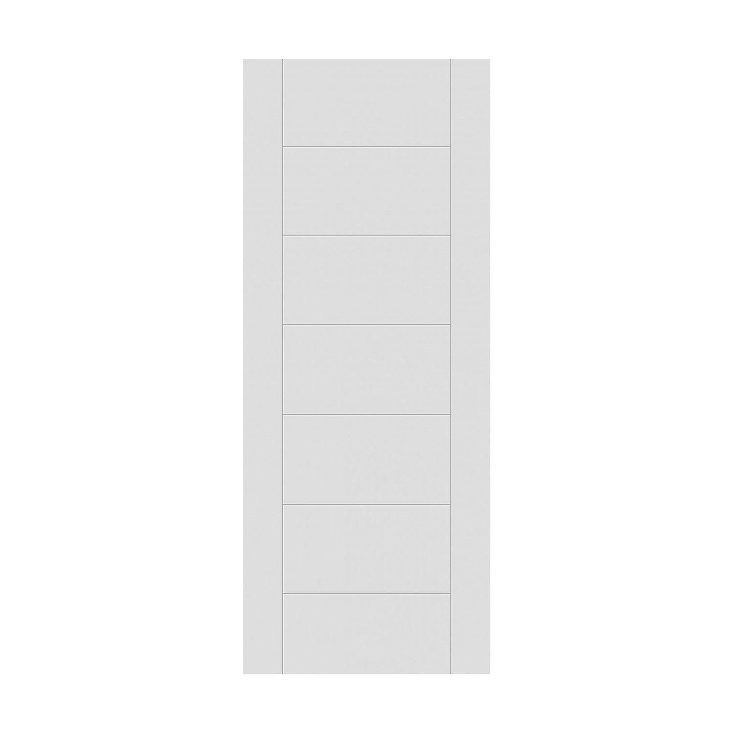 White Primed 7 Panel Door - 1981 x 686 x 35mm - Corsica - Furniture123