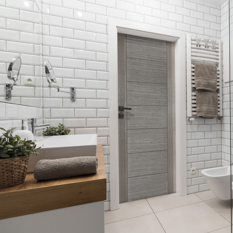 Light Grey Prefinished Internal Door - 1981 x 610 x 35mm - Corsica
