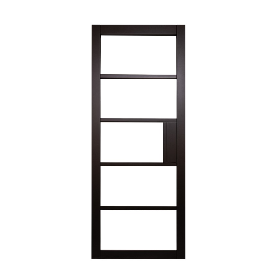 Black Glass Panel Crittall Effect Glazed Door - 1981 x 762 x 35mm - Venice 