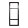Black Glass Panel Crittall Effect Glazed Door - 1981 x 762 x 35mm - Rome