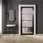Black Glass Panel Crittall Effect Glazed Door - 1981 x 762 x 35mm - Rome