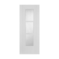 White Fully Finished 3 Panel Glazed Door - 1981 x 686 x 35mm - Capri