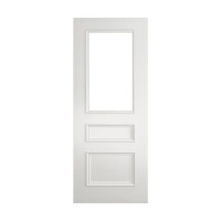 White Mayfair 2 Panel 1 Light Glazed Door - 1981 x 610 x 35mm