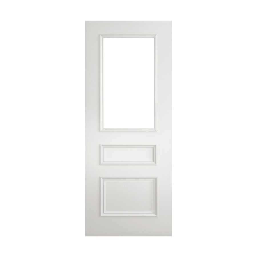 White Mayfair 2 Panel 1 Light Glazed Door - 1981 x 610 x 35mm