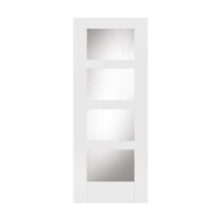 White Contemporary 4 Light Clear Glazed - 1981 x 686 x 35mm