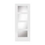 White Contemporary 4 Light Clear Glazed - 1981 x 686 x 35mm