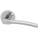 DRAVAHP75 Internal Silver Polished/Satin Chrome Lever Door Handle with Latch and Hinges Pack - 75mm Latch - Drava - XL Joinery