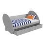 GRADE A1 - Darby Grey Single Bed Frame with Large Storage Drawer