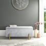 Darcey Velvet Storage Box in Silver Grey with Gold Leg