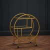 Gold Round Drinks Trolley - Dixie