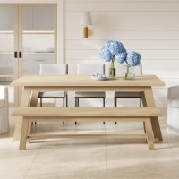 Large Oak Dining Bench - Seats 3 - Bourton