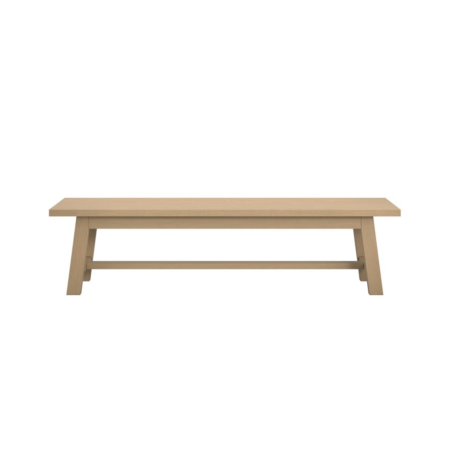 Large Oak Dining Bench - Seats 3 - Bourton