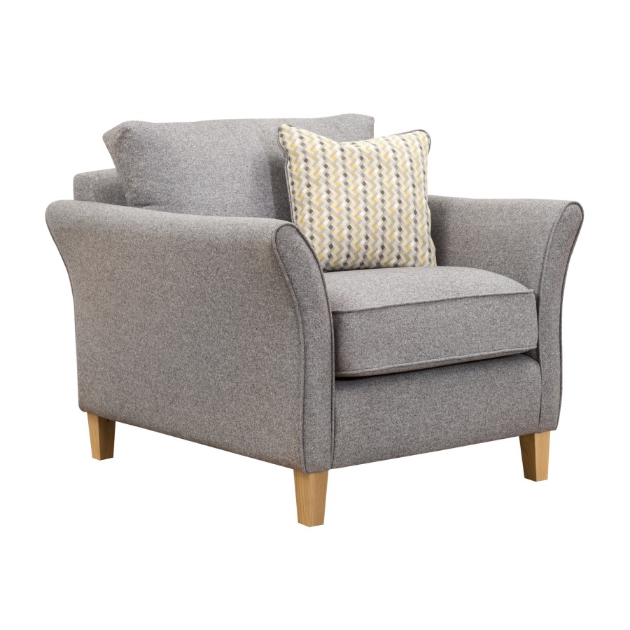 Darwin Armchair in Grey Fabric