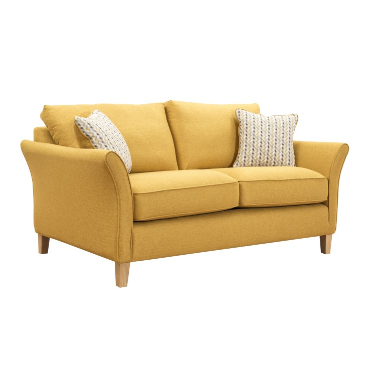 Darwin 2 Seater Sofa in Mustard Fabric