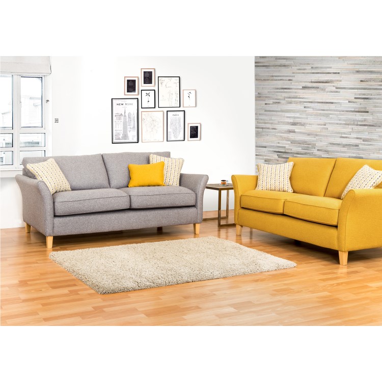 Darwin 2 Seater Sofa in Mustard Fabric