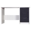 Avola Dressing Table in White with Grey Gloss
