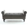 Grey Brushed Velvet Storage Chaise 