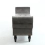 Grey Brushed Velvet Storage Chaise 