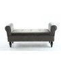 Grey Brushed Velvet Storage Chaise 