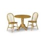 Julian Bowen Dundee Round Pine Dining Table & 2 Windsor Pine Chairs