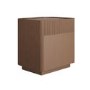 Walnut Ribbed 2 Drawer Bedside - Drew 