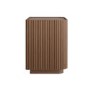 Walnut Ribbed 2 Drawer Bedside - Drew 