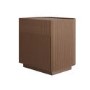 Walnut Ribbed 2 Drawer Bedside - Drew 