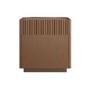 Walnut Ribbed 2 Drawer Bedside - Drew 