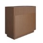 Walnut Ribbed 3 Drawer Chest - Drew 